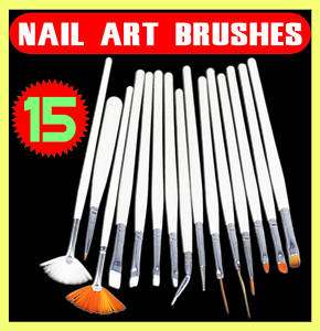 15pcs Nail Art Sable Cosmetic Brushes Set / Kit New C17  