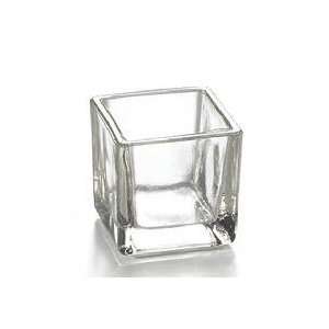 Square Clear Votive or Tealight Candle Holder