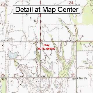  USGS Topographic Quadrangle Map   Stoy, Illinois (Folded 