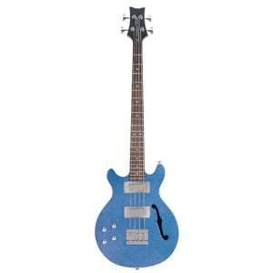   Rock Retro H Bass Left Handed Guitar, Stormy Blue: Musical Instruments