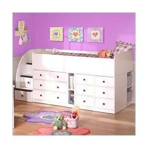 Furniture Sierra Collection Captains Bed with 12 Drawers and Storage 