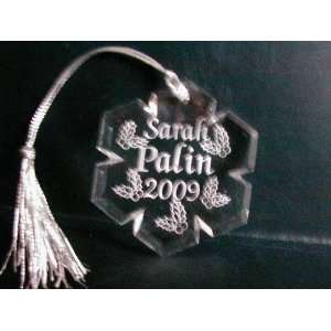  Sarah Palin Christmas Ornament 2009 Glass 
