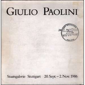   Giulio Paolini: Mirella Bandini, Gudrun Inboden Giulio Paolini: Books