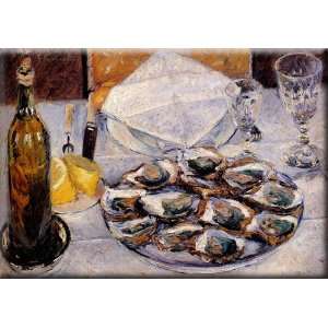 Still Life: Oysters 16x11 Streched Canvas Art by Caillebotte, Gustave