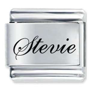   : Edwardian Script Font Name Stevie Italian Charms: Pugster: Jewelry