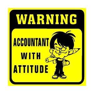  WARNING: ACCOUNTANT WITH ATTITUDE sign: Home & Kitchen