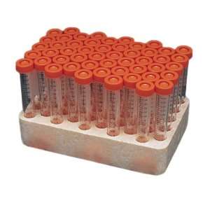 431131 Orange Polypropylene Cryogenic Vial Rack, Non Sterile, 50 Vials 