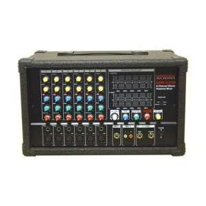    6 Channel 300 Watt Stereo Powered Mixer Musical Instruments