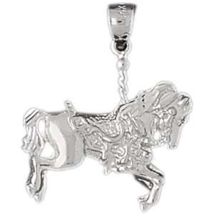   14K White Gold Charm Carousels 3.3   Gram(s) CleverSilver Jewelry