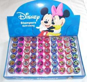 24 Disney Mickey Minnie Mouse Self Inking Favor Stamper  