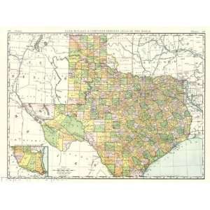  STATE OF TEXAS (TX) BY RAND MCNALLY & CO. 1897 MAP