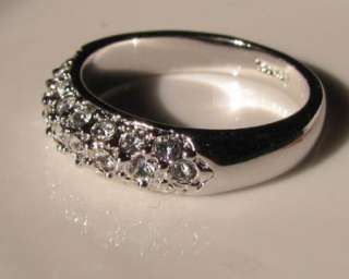 18K white gold plated, swarovski crystal, promise Ring  