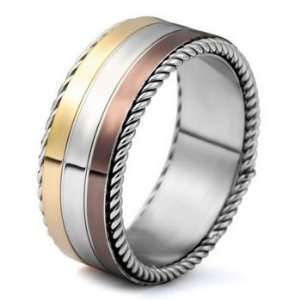 ELEGANT MENS Stainless Steel Ring Wedding BandSize 10 