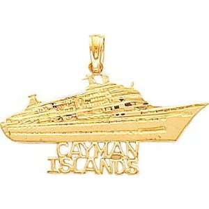  14K Gold Cayman Islands Cruise Ship Charm Jewelry