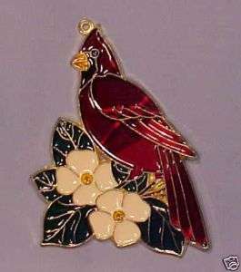 Red Cardinal Bird Decorative Suncatcher   Beautiful!  