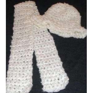 finger crochet scarf and hat set