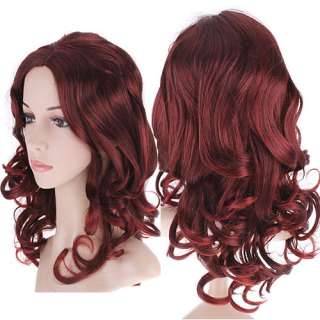 Womens Fashion 21 long curly Wavy synthetical hair wig healthy W010 