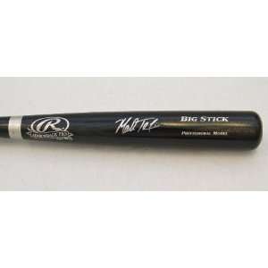 Mark Teixeira Signed Bat   Black Big Stick GAI   Autographed MLB Bats
