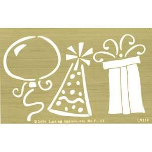  Brass 4x6 Embossing Template Lets Party