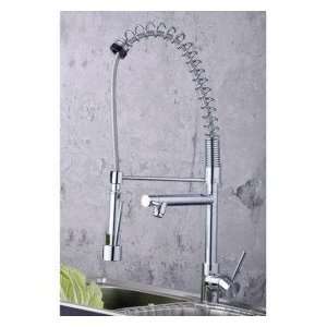    Solid Brass Spring Kitchen Faucet with Two Spouts
