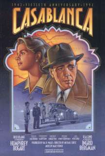 Casablanca 27 x 40 Movie Poster, Bogart, Bergman, F  