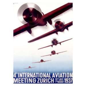  4th International Aviation Meeting, Zurich Giclee Poster 
