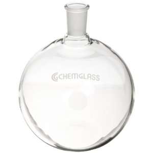 Chemglass CG 1500 10 Glass 2000mL Single Neck Flat Bottom Flask, with 