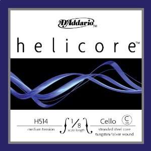  DAddario Helicore Cello Single C String, 1/8 Scale 