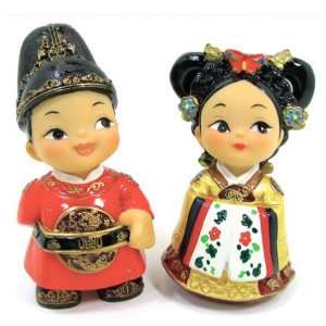  figurines, handmade marble oriental king and queen