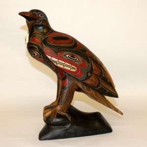 Here we have for sale an amazing raven Northwest coast style carving 