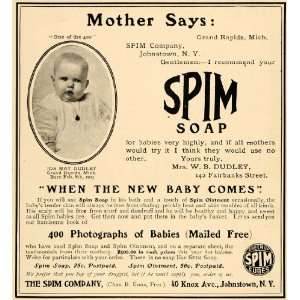  1904 Ad Spim Co. Bath Toilet Soap Babies Ida May Dudley 