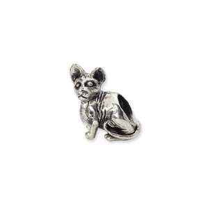  Sterling Silver Sphynx Cat Charm Jewelry