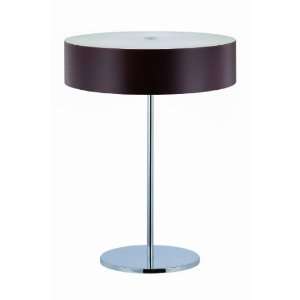   Bosco Table Lamp, Chrome with Dark Walnut Shade: Home Improvement