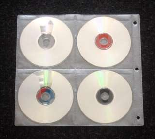 50 x 8 Disc Sleeve 3 Ring Binder Page Stores 400 CD DVD  