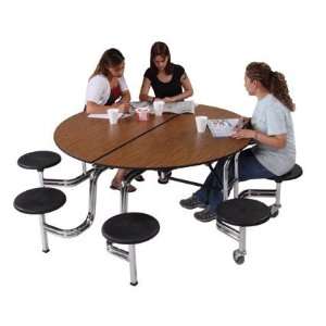   Mobile Stool Table w/ Round Top ( Chrome Frame ): Home & Kitchen