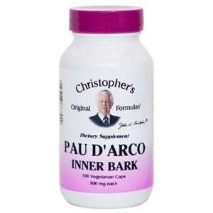  Pau D Arco Bark, 100 Capsules   Dr. Christophers Health 