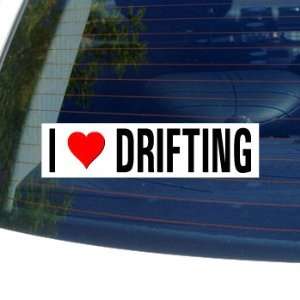  I Love Heart DRIFTING Window Bumper Sticker: Automotive