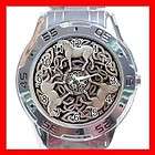 Celtic Knot Horses Stainless Steel Watch Analogue Mens