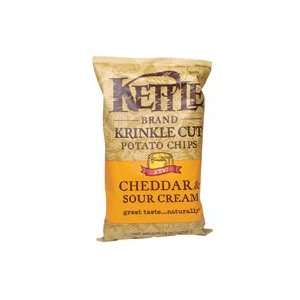 Kettle Brand, Krinkle Cut, Ched & Sr Crm, 10/13 Oz  