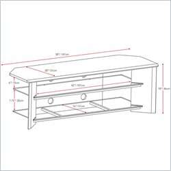 Sonax South Beach Wide 50 68 Flat Panel HDs TV Stand  