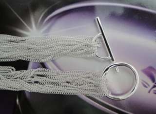 925 Sterling Silver Heart Cham Link Bracelet JB83  