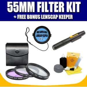  55MM 3 PIECE FILTER KIT FOR CANON, NIKON, SONY, PENTAX 