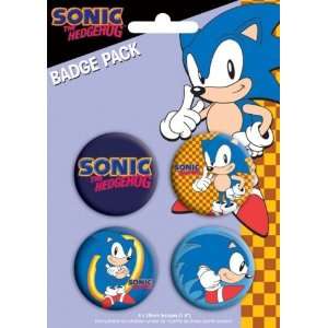  Sonic The Hedgehog   Merchandise   4 Piece Button / Badge 