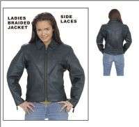 Ladies Heavy Duty Leather MC Jacket AND Leather Chaps Bundle #4  