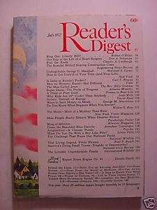 Readers Digest July 1972 Charles Lindbergh R OBrien +  