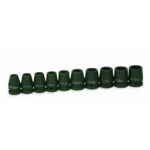   37910 10 Piece 1/2 Inch Drive Metric Shallow 6 Point Impact Socket Set