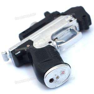 Cheap Red laser Gun Pistol Windproof Flame Butane Gas Cigarette 