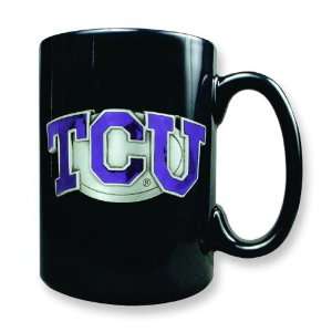 Texas Christian University Black Ceramic Coffee Mug 15oz  