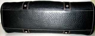 Coach Chelsea Pebbled Leather Satchel Shoulder Bag Tote Black 10887 