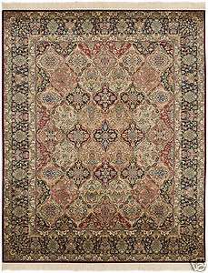 Hand knotted Kerman MultiColored Wool Carpet Area Rug 9 x 12  